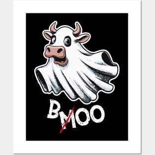 Spook-a-Moo: Halloween's Cutest Cow Posters and Art